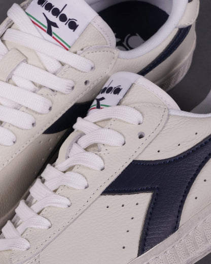 Diadora Game L Low Waxed Trainer White Navy