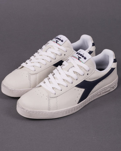 Diadora Game L Low Waxed Trainer White Navy