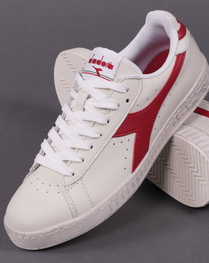 Diadora Game L Low Waxed Trainer White/Red