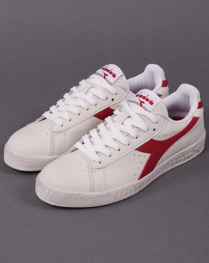 Diadora Game L Low Waxed Trainer White/Red