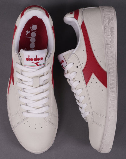 Diadora Game L Low Waxed Trainer White/Red