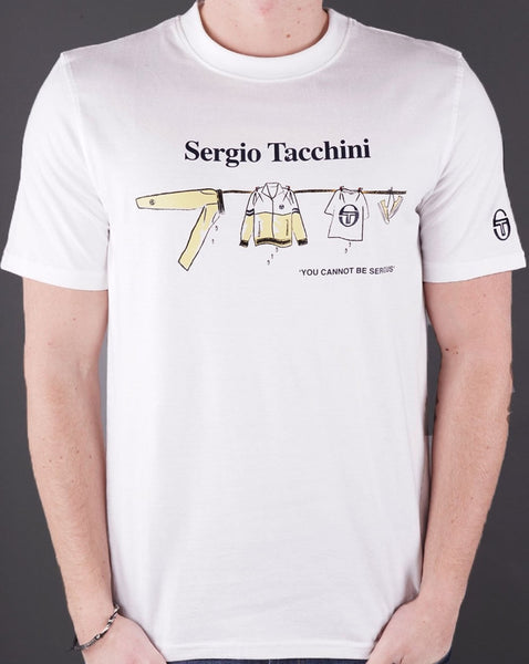 Sergio Tacchini Migliore T Shirt White/Yellow