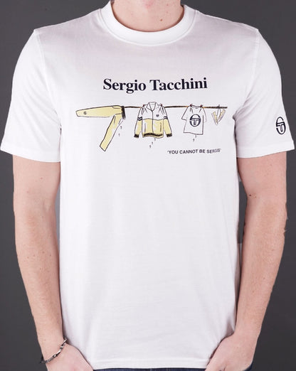 Sergio Tacchini Migliore T Shirt White/Yellow