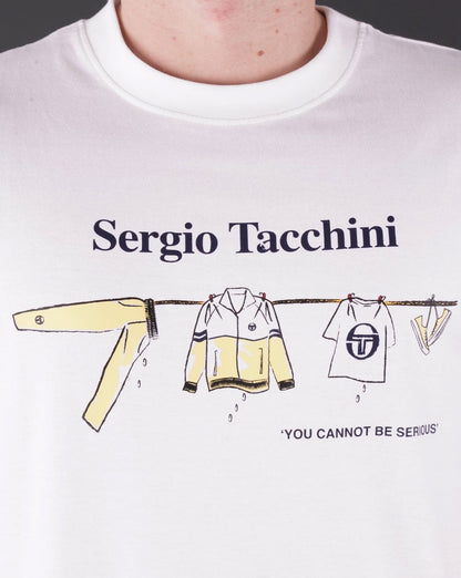 Sergio Tacchini Migliore T Shirt White/Yellow