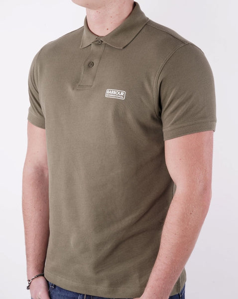 Barbour International Essential Polo Green
