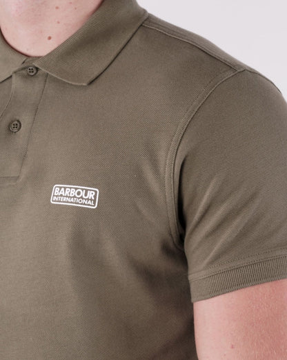 Barbour International Essential Polo Green