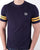 Sergio Tacchini 2 Stripe T Shirt Navy Gold