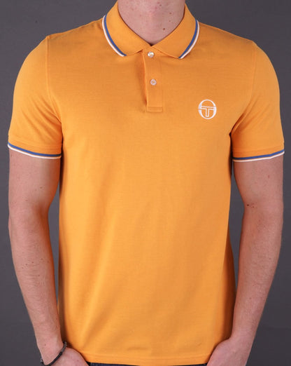 Sergio Tacchini Tipped Polo Shirt Gold/Blue/White