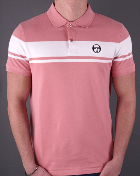 Sergio Tacchini Young Line Polo Shirt Deep Pink/White