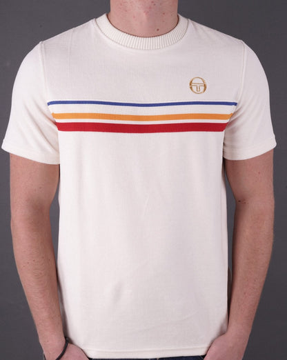 Sergio Tacchini Velour T Shirt Gardenia