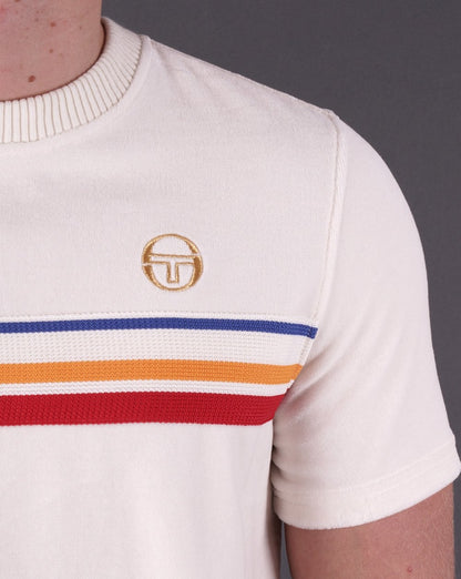 Sergio Tacchini Velour T Shirt Gardenia