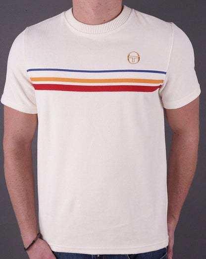 Sergio Tacchini Velour T Shirt Gardenia