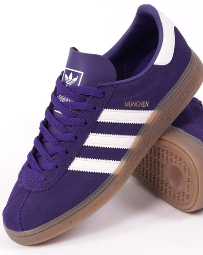 Adidas Munchen Trainers Purple/Off White