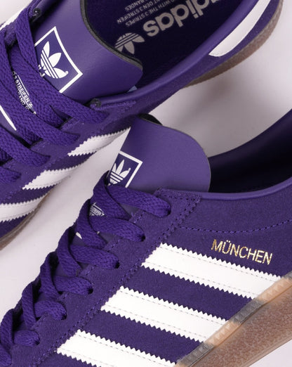 Adidas Munchen Trainers Purple/Off White