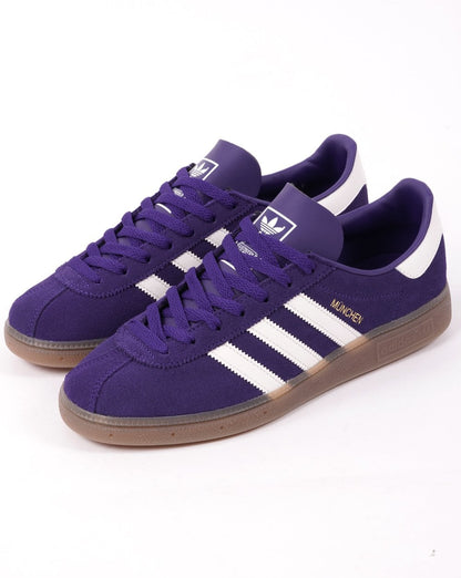 Adidas Munchen Trainers Purple/Off White