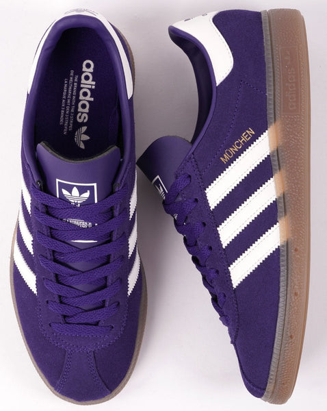Adidas Munchen Trainers Purple/Off White