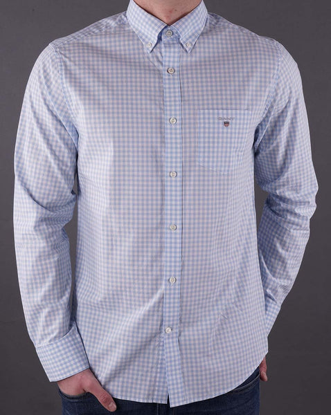 Gant Broadcloth Gingham Shirt Capri Blue