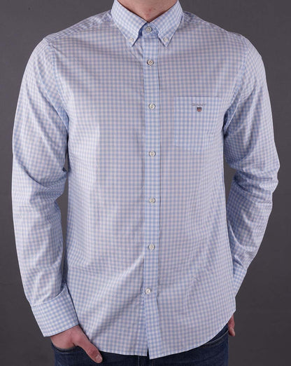 Gant Broadcloth Gingham Shirt Capri Blue