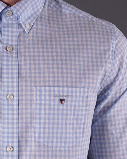 Gant Broadcloth Gingham Shirt Capri Blue