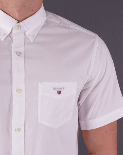 Gant Broadcloth Short Sleeve Shirt White