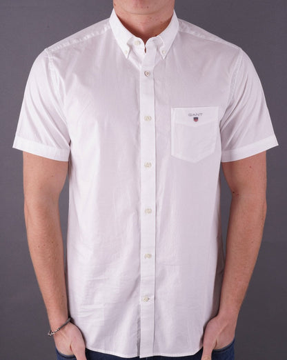 Gant Broadcloth Short Sleeve Shirt White
