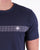 Pretty Green Larman Chest Stripe T-shirt Navy