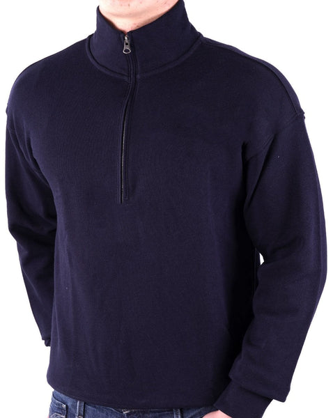 Benetton Quarter Zip Sweat Top Navy