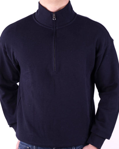 Benetton Quarter Zip Sweat Top Navy
