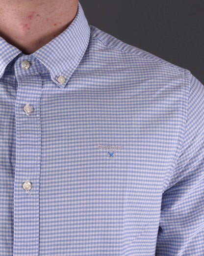 Barbour Gingham Oxtown Shirt Sky Blue