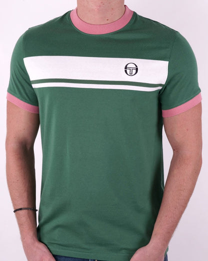 Sergio Tacchini Masters T Shirt Green/White
