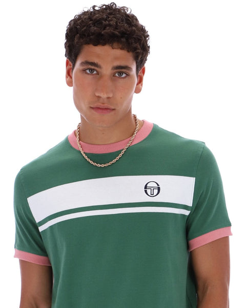 Sergio Tacchini Masters T Shirt Green/White