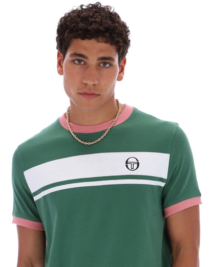 Sergio Tacchini Masters T Shirt Green/White