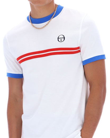 Sergio Tacchini Supermac T Shirt White/Red