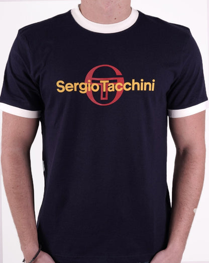 Sergio Tacchini Pandolfo T Shirt Navy Blue