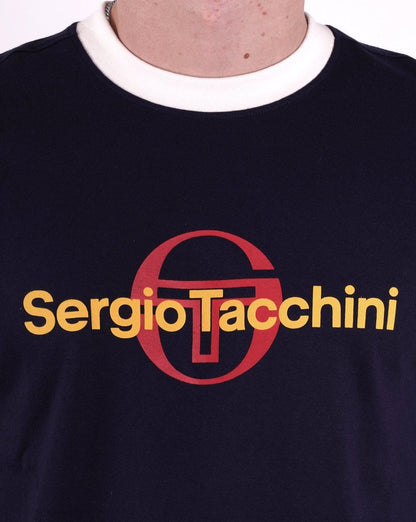 Sergio Tacchini Pandolfo T Shirt Navy Blue