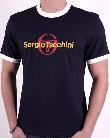 Sergio Tacchini Pandolfo T Shirt Navy Blue