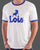 Lois Ringer Logo T Shirt White/Royal