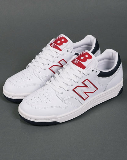 New Balance 480 Trainers White/Blue/Red