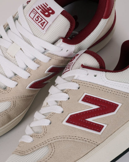 New Balance 574 Trainers Tan/Burgundy
