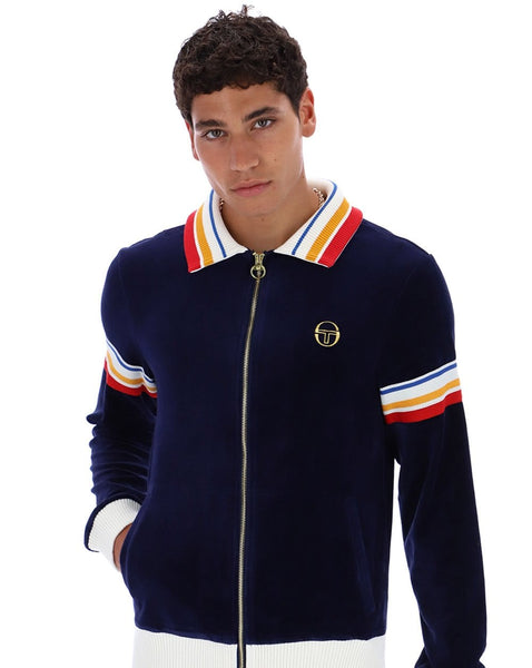 Sergio Tacchini Goran Velour Track Top Navy