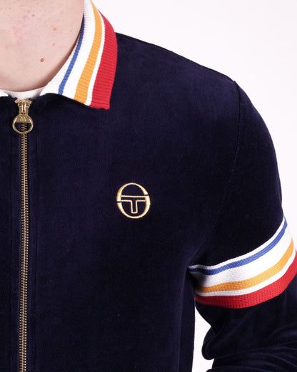 Sergio Tacchini Goran Velour Track Top Navy