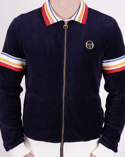 Sergio Tacchini Goran Velour Track Top Navy