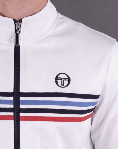 Sergio Tacchini Multi Stripe Track Top White