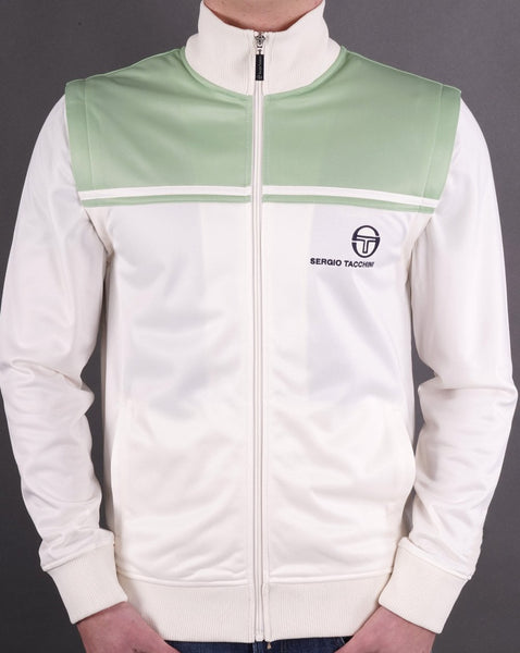 Sergio Tacchini Young Line Zip Off Track Top Gardenia Green