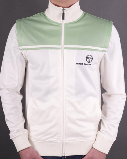 Sergio Tacchini Young Line Zip Off Track Top Gardenia Green