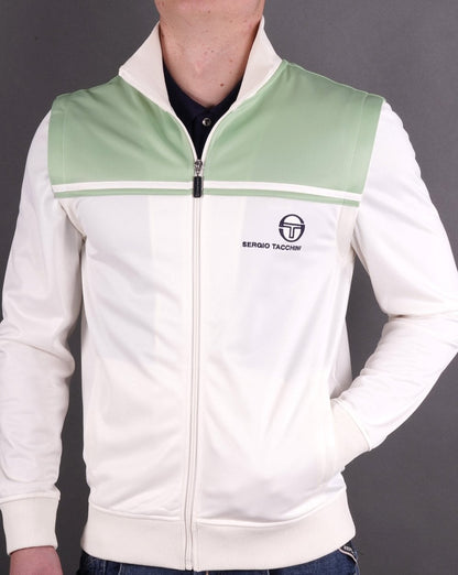 Sergio Tacchini Young Line Zip Off Track Top Gardenia Green