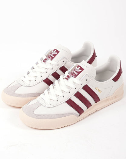 Adidas Jeans Trainers Chalk White/Burgundy