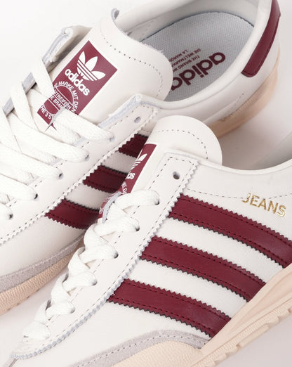 Adidas Jeans Trainers Chalk White/Burgundy