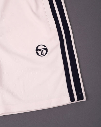 Sergio Tacchini Striped Casual Shorts Buttercream/Navy Blue