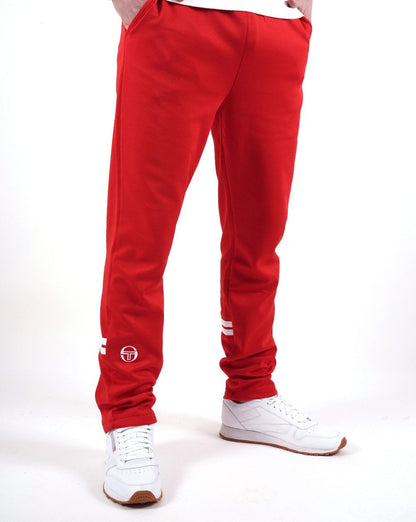Sergio Tacchini Zip Bottom Track Pants Dark Red